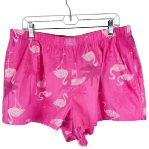 Victoria Secret Novelty Bird Pink Sleep Night Pajama Women's Shorts XL
